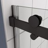 Glass shower door, sliding door, with 5/16" tempered glass and Matted Black finish - 4 of 4