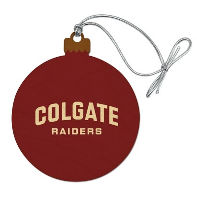 Colgate University Raiders Logo Wood Christmas Tree Holiday Ornament