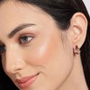 SOHI Women's Rose Gold Foliage Hoop Earrings - 3 of 3