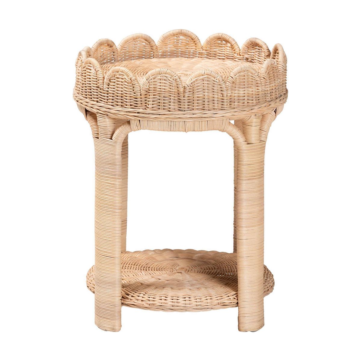 bali & pari Latoya Natural Rattan End Table Natural Brown