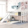 NicBex Twin Size Bunk Bed Loft Bed Pine Frame Bed Frame with Blackboard, Guardrails, Slide and Ladder, No Box Spring Required - 2 of 4