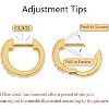Gold Huggie Earrings for Women 14K Real Gold Plated, Small Cubic Zirconia Cartilage Hoop Earrings Cuffs for Women - 3 of 4