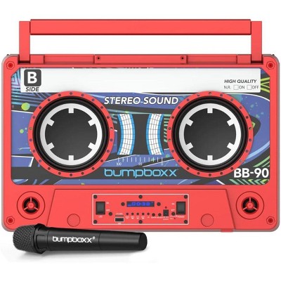 Electric Red Retro Cassette Bluetooth Boombox Speaker