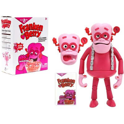 Franken Berry 6.25" Moveable Figurine with Alternate Head and Cereal Box "General Mills" 1/12 Scale by Jada