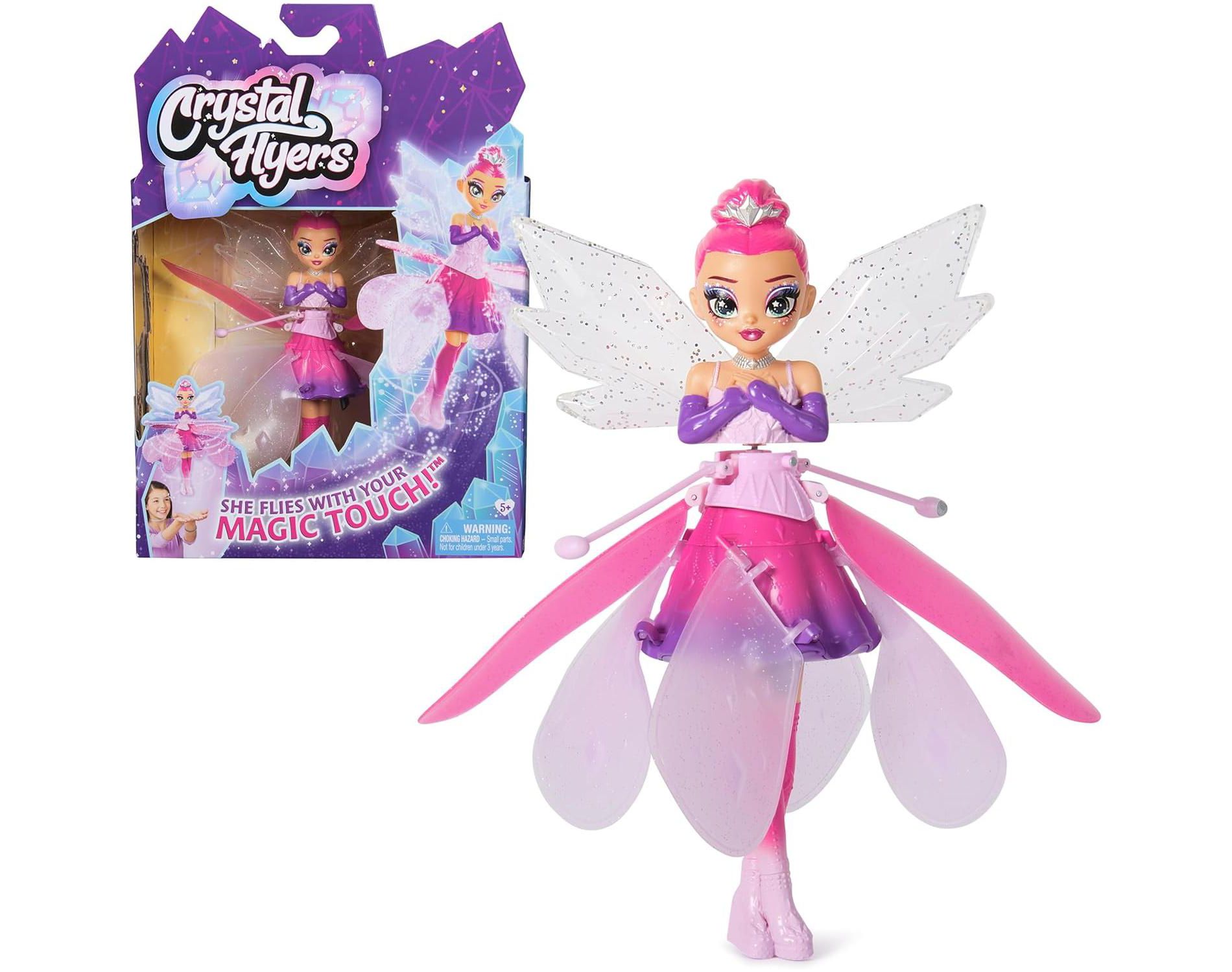Crystal Flyers, Magical Flying Doll with Crystal Wings, Interactive Kids Toys