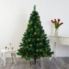 Nearly Natural 6-ft Assorted Green Scotch Pine Artificial Christmas Tree with 250 LED Lights - 4 of 4