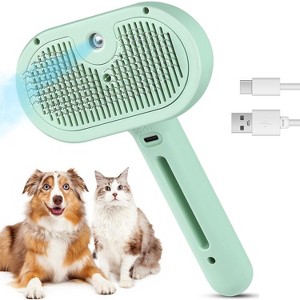 BABYYER 3 in 1 Cat Steam Brush, Pet Spray Hair Removal Comb for Shedding & Grooming, Water Brush for Cats Dogs Small Animals Long Short Haired - 1 of 4