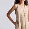 Reistor Women's Straight Dress with Front Slit in Neutral Beige - 3 of 4
