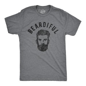 Mens Beardiful T Shirt Funny Good Looking Facial Hair Novelty Handsome Graphic Tee For Guys - Crazy Dog Men's T Shirt - 1 of 4