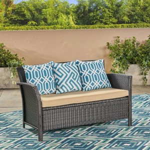 NicBex Mid-Century Modern Upholstered Loveseat 2 Seater Sofa - 1 of 4