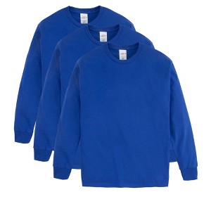 Hanes Boys' Long Sleeve T-Shirt, 3-Pack - 1 of 2
