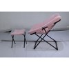 Saucer Chair, Lounge Chair - XL Foldable Faux Fur Floor Seat, Non-Slip Base for Stability, Accent Chair - 4 of 4