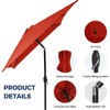 Heynemo 6.5 x 10 Ft Rectangular Patio Umbrella, Outdoor Table Market Umbrella with Crank, 6 Steel Ribs, Polyester Canopy, Tilt Umbrella - 4 of 4