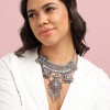 SOHI Women's Crystal Silver Party Statement Necklace - 3 of 4