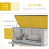 LOVMOR Indoor/Outdoor Bunny Cage with Hinged Asphalt Roof and Removable Tray for Guinea Pig - 3 of 4