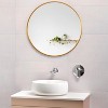 Dovelina Round Metal Framed  Wall Mirror Bathroom Vanity Mirror - 2 of 4