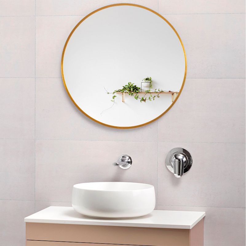 Neutypechic Round Metal Framed Wall Mirror Bathroom Vanity Mirror, 2 of 7