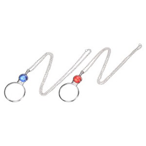 Unique Bargains 3X Magnifying Glass Necklace for Women Reading Gift Crafts Jewelry 2 Pcs - 1 of 4