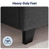 Allewie Platform Bed Frame with Wingback, Fabric Upholstered Square Stitched Headboard and Wooden Slats, Mattress Foundation, Box Spring Optional, Easy Assembly - 4 of 4