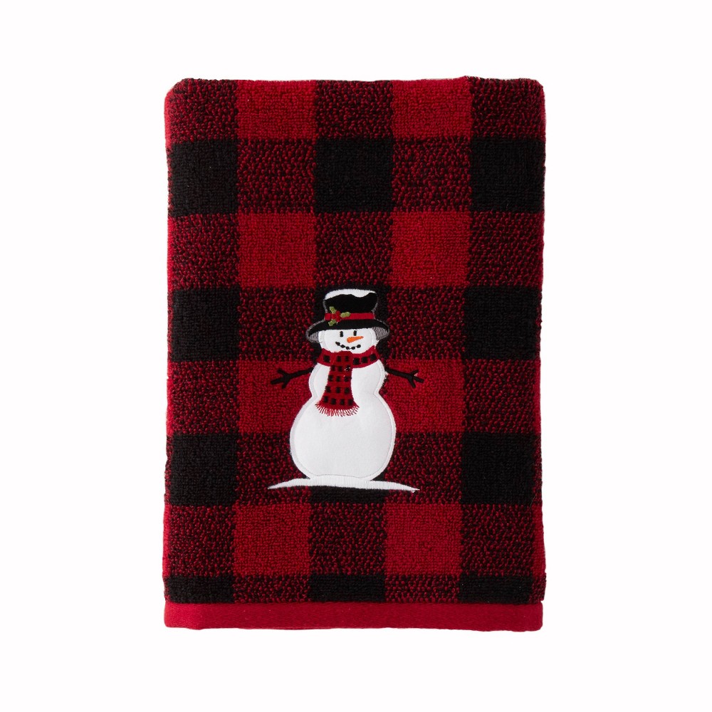 Photos - Towel Woodland Winter Bath  Red - SKL Home