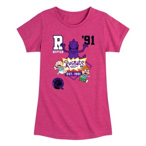 Girls' - Rugrats - Reptar's Out There Fitted Short Sleeve Graphic T-Shirt - 1 of 4