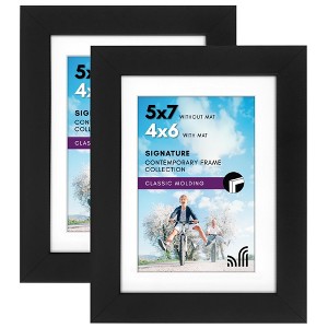 Americanflat Picture Frame with tempered shatter-resistant glass - Available in a variety of sizes and styles - 1 of 4