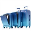 BEAFUP Hard Shell Carry on Luggage Set of 3, 20, 24, 28inch with USB Port and front opening with Cup Holder, ABS+PC with Spinner Wheels - 2 of 4