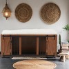 56" Mid-Century Modern Storage Ottoman Bench with Padded Seat and Pet Crate for Bedroom or Entryway -3irtyhousy - 2 of 4