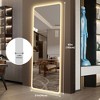 Runesay Clear Full Length Mirror Wall-Mounted Mirror Big Size Rounded Corners - 2 of 4