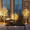 Angel Sar 6FT Snowflake Christmas Tree, Pre-Lit with 96 LED Lights, PVC Artificial Tree with Metal Stand, Holiday Decor for Home Office - 4 of 4