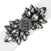 INSPIRE CHIC Women's Elastic Stretchy Vintage Elegant Rose Flower Rhinestone Belt - 2 of 4
