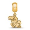 Black Bow Jewelry 14k Yellow Gold Plated Sterling Silver Kansas Jayhawks NCAA Bead Charm - 3 of 4