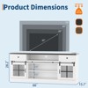 Farmhouse TV Stand for 75 inch TVs with Power Outlet, Long Entertainment Center with Sliding Barn Doors for Living Room, Bedroom - 3 of 4