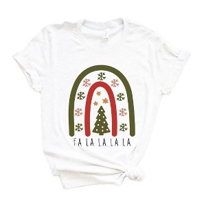 Simply Sage Market Women's Boho Fa La La Rainbow Short Sleeve Graphic Tee - 1 of 4
