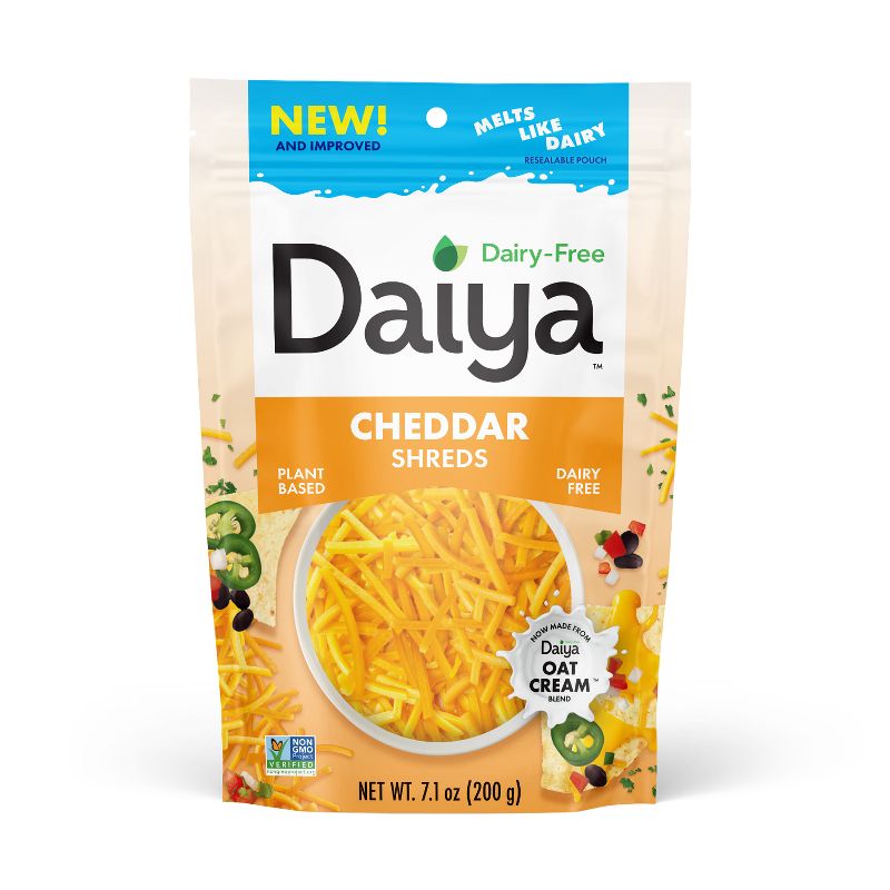 Daiya Dairy-Free Cutting Board Shredded Cheddar Cheese - 7.1oz, 1 of 8