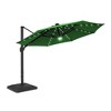 Sonkuki Outdoor 11Ft Aluminum LED Cantilever Patio Umbrella with Base for Patio Deck Garden - 2 of 4