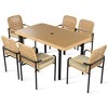 7-Piece Outdoor Wicker Patio Dining Set with Tabletop and Umbrella Hole, Weather-Resistant Rattan Furniture for Garden & Poolside - ModernLuxe - 3 of 4