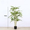 6ft Artificial Bamboo Tree in Pot w/ Lifelike Trunk & Silk Leaves - Tall Fake Greenery for Home/Office/Restaurant Indoor/Outdoor Decor - 3 of 4