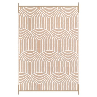 Lahome Outdoor Plastic Straw Rug-Waterproof Reversible Mat for Patio, Backyard, Camping, RV Awning
