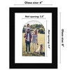 Americanflat 6" x 8" Picture Frame with Mat - Arch, Oval & Wavy Designs - Stylish Decor for Living Rooms, Dorms, Offices & More - 2 of 4