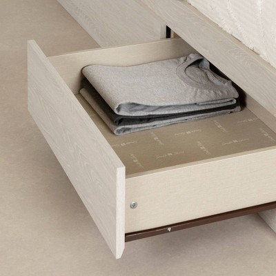 Winter Oak Twin Mate's Bed with 3 Drawers