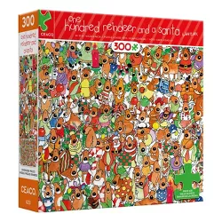 Ceaco Holiday: One Hundred and One Reindeer and a Santa Oversized Pieces Jigsaw Puzzle - 300pc