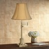 360 Lighting Traditional Swing Arm Desk Table Lamp Adjustable Height 36" Tall Antique Brass Coppery Gold Bell Shade for Living Room Bedroom - 2 of 4