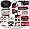 Big Dot of Happiness Reunited Red - School Class Reunion Party Photo Booth Props Kit - 20 Count - 2 of 4