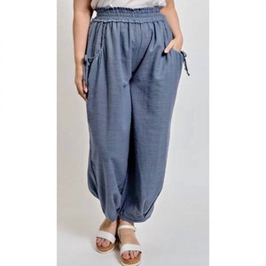 Women's Ramona Cotton Pants With Side Pockets - GiGiO - 1 of 3