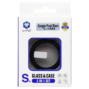 LITO S+ Glass and Case for Google Pixel Watch 1 & 2 (41mm) - Black - 1 of 1