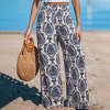 Women's Breezy Damask Wide Leg Pants - Cupshe - 2 of 4