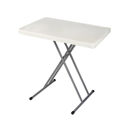 20"x30" Height Adjustable Personal Folding Card Table Speckled Gray - Hampden Furnishings