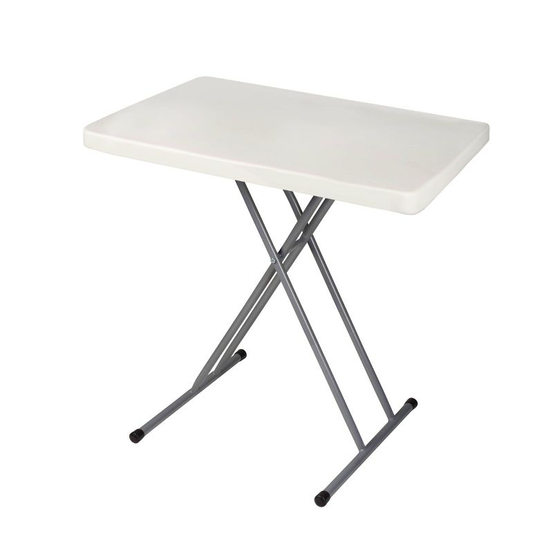 20&#34;x30&#34; Height Adjustable Personal Folding Card Table Speckled Gray - Hampden Furnishings, 1 of 12