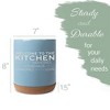 Elanze Designs Welcome to the Kitchen Ceramic Cork Bottom Sky Blue Large Capacity Utensil Holder Crock for Countertop Storage, Stylish & Durable for - 2 of 4